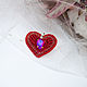 Подвеска в форме сердца, красная, с цепочкой. Подарки на 14 февраля. Soleatoys. Ярмарка Мастеров.  Фото №5