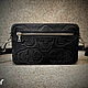 Сумка мужская кроссбоди из натуральной кожи с черепами. Мужская сумка. conor.leather. Ярмарка Мастеров.  Фото №4