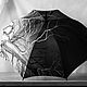 Paraguas-bastón con cubierta pintado negro' Árbol ' reserva. Umbrellas. UmbrellaFineArt. Интернет-магазин Ярмарка Мастеров.  Фото №2