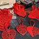 Набор из 5 Валентинок на ленточке, Подарки на 14 февраля, Санкт-Петербург,  Фото №1