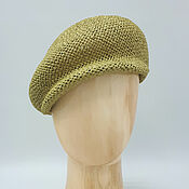 Аксессуары handmade. Livemaster - original item Straw hat hooligan. Color olive. Handmade.
