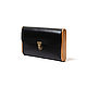 Casual leather and wood single REEL clutch in black, Clutches, Moscow,  Фото №1