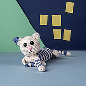 Куклы и игрушки handmade. Livemaster - original item Soft toys Knitted tabby cat. Handmade.