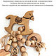 Именная деревянная погремушка, ЭКО-грызунок, прорезыватель. Погремушки. ECO-toys-craft (Фролова Анастасия). Ярмарка Мастеров.  Фото №5