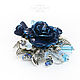 Brooch blue-blue 'Laila'. Brooches. lidkins (lidkins). Online shopping on My Livemaster.  Фото №2