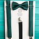Esmeralda Bow Tie and Suspenders / Emerald Green for Wedding. Butterflies. Respect Accessories. Online shopping on My Livemaster.  Фото №2