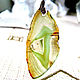 A slice of green wavy agate, Pendant, Moscow,  Фото №1