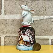 Сувениры и подарки handmade. Livemaster - original item Bells: Rabbit Winter Village night. Handmade.