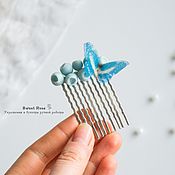 Свадебный салон handmade. Livemaster - original item Copy of Bridal flower hair comb, Wedding flower hair clip. Handmade.