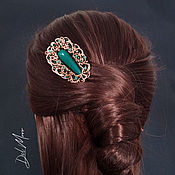 Украшения handmade. Livemaster - original item Hairpin with agate copper 
