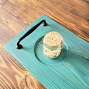 Для дома и интерьера handmade. Livemaster - original item Shelf - tray in the bathroom with handles Biofa colored oil, table,tray. Handmade.