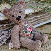 Куклы и игрушки handmade. Livemaster - original item Teddy Bears: Baby Rose miniature teddy bear with embroidery. Handmade.