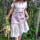 Linen dress Lilac fairy tale, boho dress made of linen summer. Dresses. Lara (EnigmaStyle). My Livemaster. Фото №4