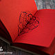 Блокнот "Красный лотос" с красными листами в плотной обложке. Блокноты. SKY PANDA. Интернет-магазин Ярмарка Мастеров.  Фото №2