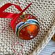 New Year's Ball Orange Clock. Christmas decorations. iloverussia. Online shopping on My Livemaster.  Фото №2