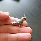 Куклы и игрушки handmade. Livemaster - original item Parrot bird, felted miniature 1:12, I accept orders.. Handmade.