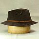 Suede flat brim trilby hat TRL-14. Hats1. Bluggae Custom Headwear. My Livemaster. Фото №5