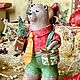 Ватная игрушка Мишки с подарками. Елочные игрушки. Ткачёва Татьяна (tkacheva-tatiana). Ярмарка Мастеров.  Фото №6