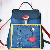 Сумки и аксессуары handmade. Livemaster - original item Copy of Leather colored backpack for women girls "Miro". Handmade.