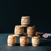 Посуда handmade. Livemaster - original item Set of wooden cedar glasses, set of 6 pcs. RN13. Handmade.