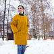 Cocoon coat 'Color of saffron''. Coats. Magic felt. Online shopping on My Livemaster.  Фото №2