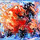 Oil on canvas large abstraction 70/90 'LOVE in winter', Pictures, Murmansk,  Фото №1
