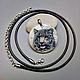 IRBIS-snow leopard - white leopard pendant with lacquer painting. Pendants. lacquer miniature. My Livemaster. Фото №5