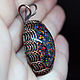 Dragon Egg. Pendant with laboratory opals in copper wire. Pendant. Mosaic Opal (mosaicopal). My Livemaster. Фото №5