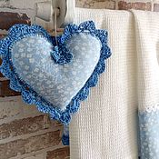 Для дома и интерьера handmade. Livemaster - original item kitchen sets: Towel and heart tied with a hook.. Handmade.
