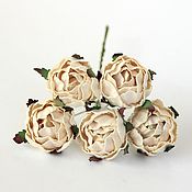 Материалы для творчества handmade. Livemaster - original item Paper flowers for scrapbooking ranunculus milk, 1 pc.. Handmade.