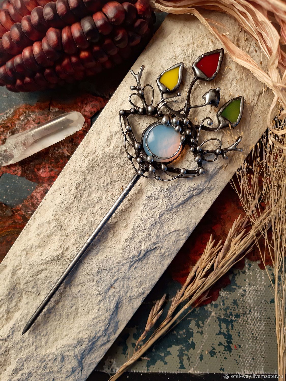 Палочка для волос "Глаз в грибах" (h1-008) в интернет-магазине Ярмарка ...