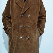Мужская одежда handmade. Livemaster - original item Men`s outerwear: Men`s suede trench coat brown. Handmade.