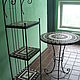 Order Wrought iron table with a mosaic of 'Marsala' D-60cm. Marjana. Livemaster. . Tables Фото №3