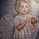 Winter Angel painting: snow, Christmas, children, bird, girl, Pictures, Murmansk,  Фото №1