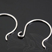 Материалы для творчества handmade. Livemaster - original item Silver earrings hooks art. 2-28, silver. Handmade.