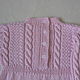 Knitted soft pink romper with a pattern of braids. Overall for children. 4 children-baby. My Livemaster. Фото №5
