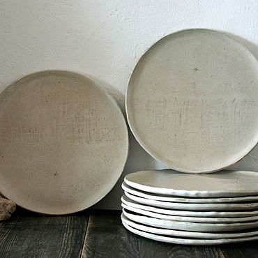Посуда ручной работы. Ярмарка Мастеров - ручная работа Тарелка Rustic Spring white. Handmade.