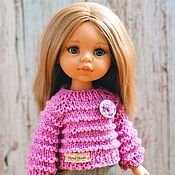 Куклы и игрушки handmade. Livemaster - original item Clothes for dolls: Knitted sweater for Paola Reina doll 32 cm. Handmade.
