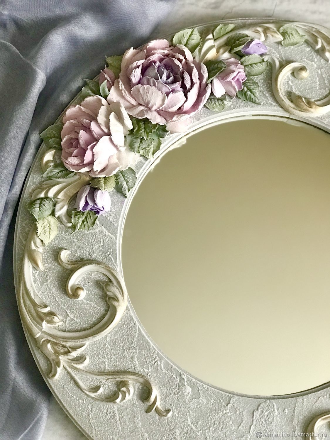 Зеркало настенное диаметр 50 см в интернет-магазине Ярмарка Мастеров по ...