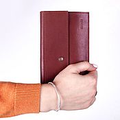 Сумки и аксессуары handmade. Livemaster - original item Wallet genuine leather Flat (brown). Handmade.