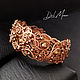 Copper bracelet with pearls 'Mistress of copper mountain'. Hard bracelet. Del-moro. Online shopping on My Livemaster.  Фото №2