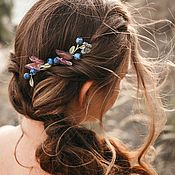Свадебный салон handmade. Livemaster - original item Bridal flower hair comb, Wedding flower hair clip. Handmade.
