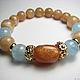 Bracelet aquamarine and Sunstone 'Fantasy'. Bead bracelet. Beautiful gifts for the good people (Alura-lights). Online shopping on My Livemaster.  Фото №2