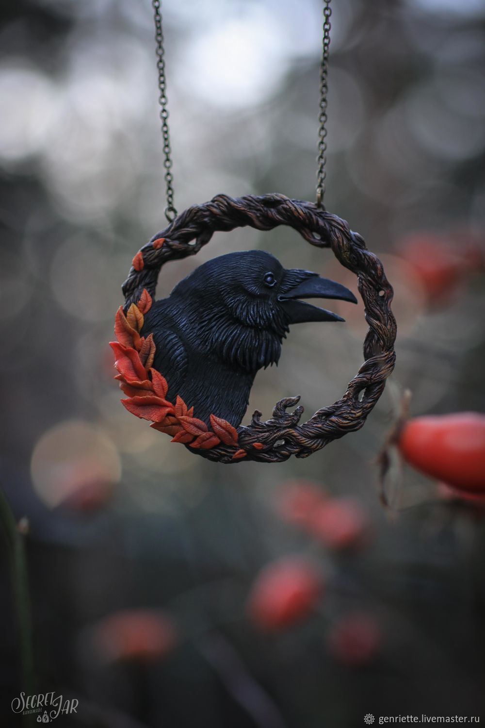 Order Pendant 'Raven'. Secret Jar. Livemaster. . Pendants Фото №3