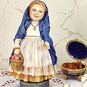 Куклы и игрушки handmade. Livemaster - original item interior doll: Girl with peaches. Handmade.
