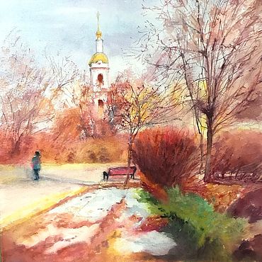 Картины и панно ручной работы. Ярмарка Мастеров - ручная работа Весенняя Москва. Handmade.