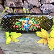 Сумки и аксессуары handmade. Livemaster - original item Autumn .Eyeglass case lacquer miniature. Handmade.