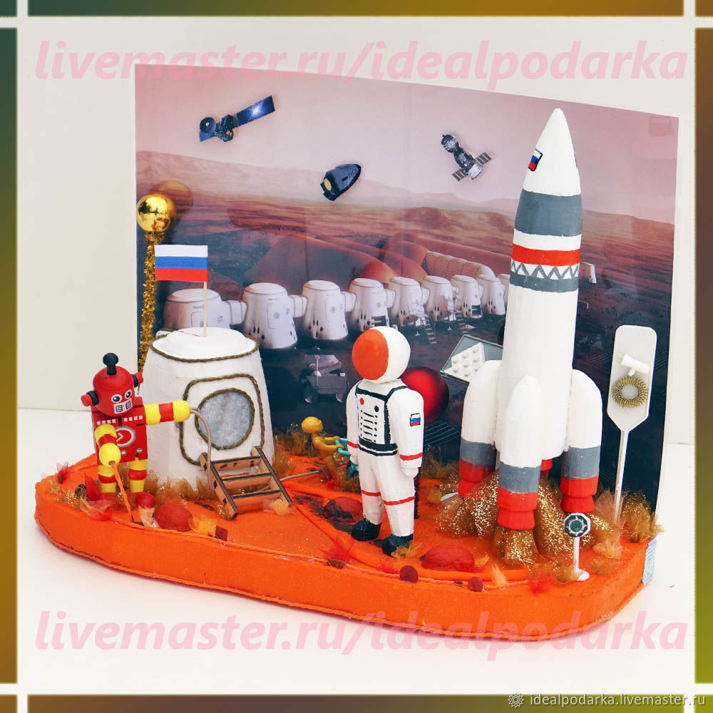 В детском саду состоялась выставка поделок к Дню космонавтики 