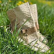 Обувь ручной работы handmade. Livemaster - original item IN STOCK - Summer boots from python GODELIV. Handmade.