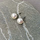 Earring studs ear studs set pearl white. Earrings. Jewelry and accessories by IRIS. My Livemaster. Фото №4